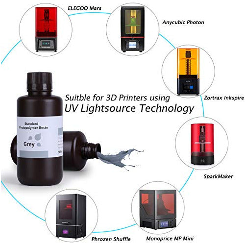 Elegoo 3D Rapid Resin LCD UV Curing 405nm Photopolymer Resin 2