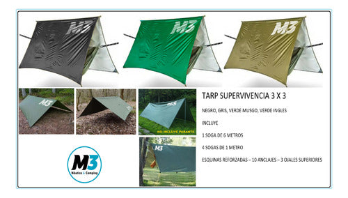 M3® Tarp Overhang for Hammock Tent 3x3 - Official Store 13
