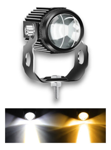 Lux Led Faro Led Aux Antiniebla Blanco Ambar + Flash Auto Moto Utv 0