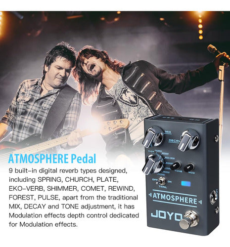 Pedal Reverb Joyo 9 Tipos De Reverb Digital Con Modulación Y 1