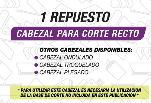 Repuesto Cabezal Corte Recto P/ Cizalla Rotativa Dasa Office 1