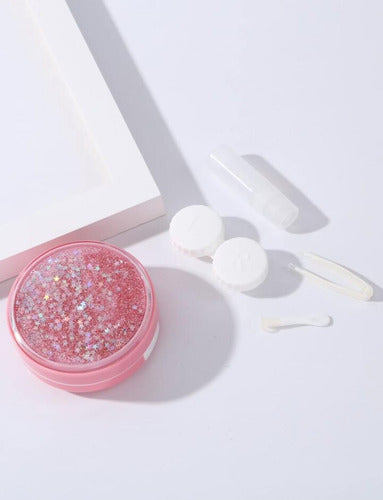 Contact Lens Cases with Moving Glitter - Travel Kit 4