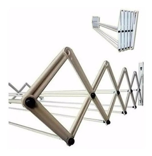 Kevin Extendable Wall Clothes Dryer 1 Meter Wide 9 Rods 1