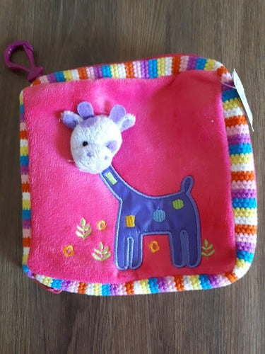 Porta Cd/dvd De Pelúcia Infantil Girafa Pink 1