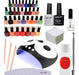 Complete Gel Manicure Starter Kit with LED/UV Nail Lamp & Remover 7
