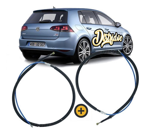 Volkswagen Kit X2 Rear Brake Cables for Golf Bora Disc 2006/14 0