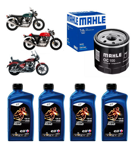 MAHLE/ELF Service Kit Royal Enfield Interceptor 650 Filter + Elf Sia++ 0