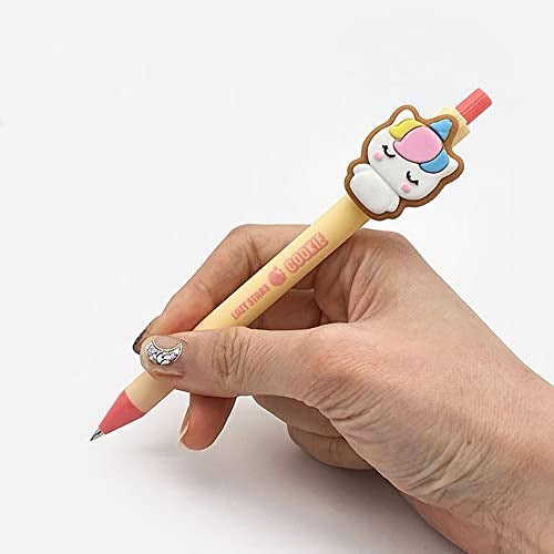 [2-in-1] Cute Characters Cookie Mechanical Lead Pencil & Gel Pen Set 7