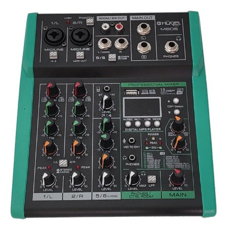 Hügel Digital Mixer Console 6 Channels 16 DSP Bluetooth Control 4