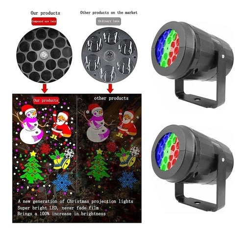 C Luz De Projetor A Laser Led De Decoração De Natal De 16 3