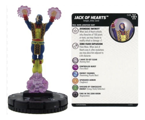 Wizkids Heroclix Figure Avengers Infinity #026 Jack Of Hearts + Card 1