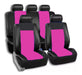 JC Pink Synthetic Leather Car Seat Cover Set for Peugeot 206/207 - Complete Kit 1