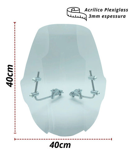 Bolha Parabrisa Para Moto Honda Cb Twister 250 - Cristal 3