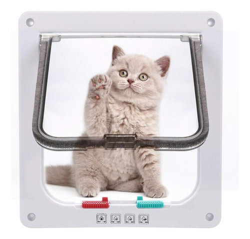 Puerta Para Gatos Sailnovo Grande (tamaño Exterior 9,9 X Con 0