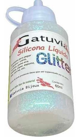 Gatuvia Liquid Silicone Glue with Glitter - 60 Ml 1