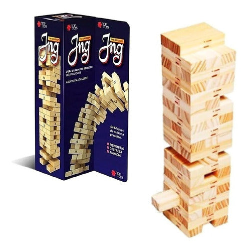 Top Toys Nuevo Juego De Mesa Original Torre De Madera Puzzle Apilable 0