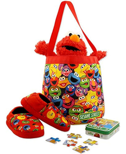 Sesame Street Elmo  Cesta Plegable De Nailon Para 6