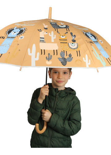 Elástica Automatic Umbrella Llama for Kids, Men and Women - Imported 4