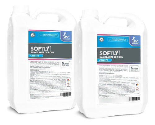 Liv Professional Concentrated Fabric Softener Celeste Softly 5L Kitx2 0