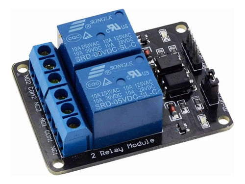2 Channel 5V 12A Relay Module with Optocouplers for Arduino Node 0