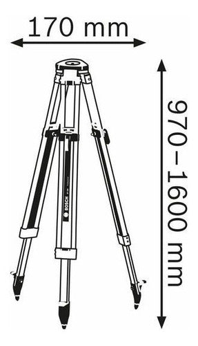 Bosch Tripod De Aluminio Para Nivel BT 160 Construccion 1