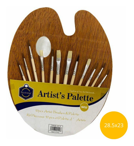 Art Kit for Kids Easel 0.70m Acrylic Canvas Brush Set 3