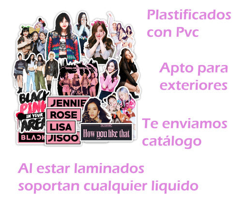 Stickers Blackpink Lisa Jennie 30 Unidades 4x4 Cm Pvc 1