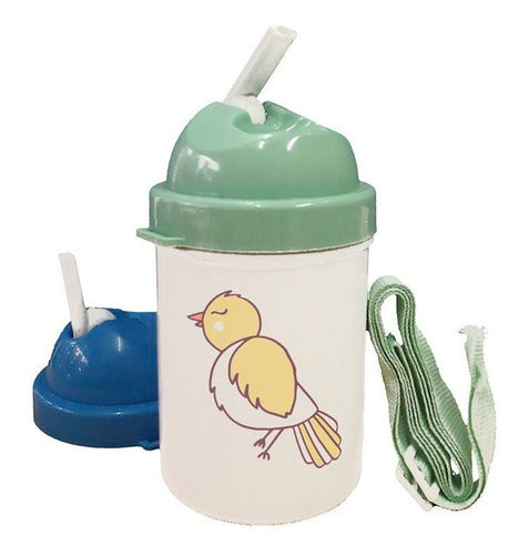 Tienda Cubik Yellow Bird Water Bottle with Closed Eyes 0