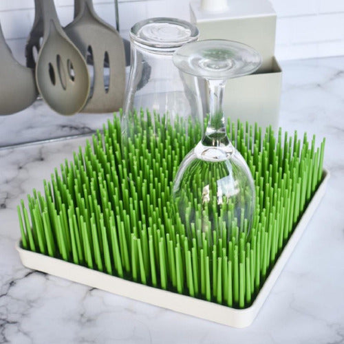 Grass Design Dish Drying Rack Tray 24 x 24 cm 5