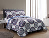 Cubrecama Quilt Cover Reversible + Pillowcase Set Queen Kelowna D3 0