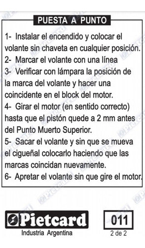 Encendido Elec. P/adaptar Universal Chau Platino Sin Chaveta 4