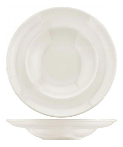 Plato Hondo Pasta 23cm Blanco Banquet 0