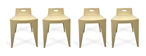 Set of 4 Modern Low Stools Norway Design for Kitchen 12