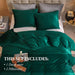 Hybd Velvet Duvet Cover Set Queen Size - Emerald Green Velve 2