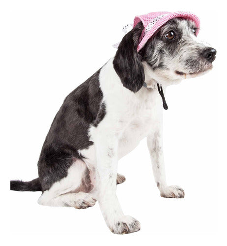 Pet Life Sea Spot Sun Protector Ultra Violet Adjustable Dog Hat 3