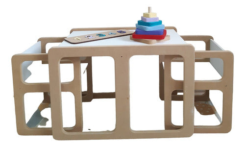 Huellas Montessori Table and Two Chairs Set 0