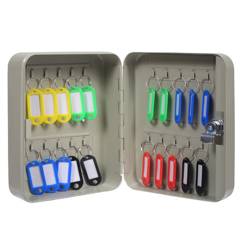 Metal Box Hook 20 Key Cabinet with Secure Labeling 2