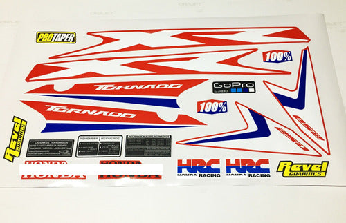 Revel Graphics Honda Xr 250 Tornado Complete Decal Kit - High Quality! 1