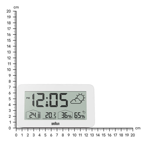 Relógio De Estação Meteorológica Braun Digital Com Interior/ 5