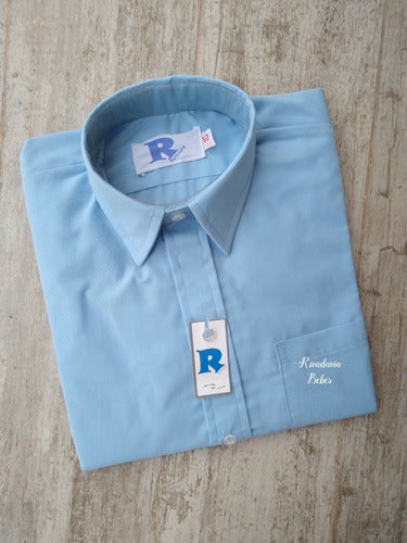 Rutilante Camisa Celeste Colegial Talle 42 = 22 0