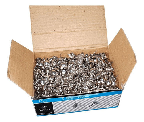 Round Nickel Plated Tacks 10mm for Upholstery x 1000 pcs 4