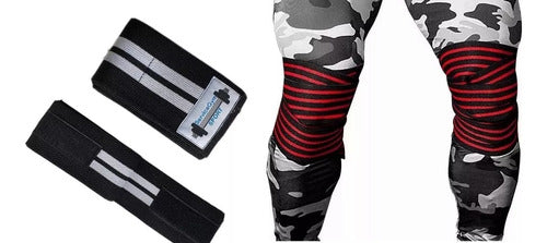 Service Gym Knee Wraps 200cm Powerlifting Boxing Gym Svg Sport 1