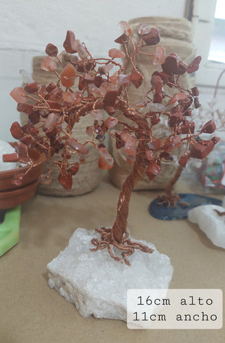 Generic Tree of Life in Natural Stones and Copper Thread 1