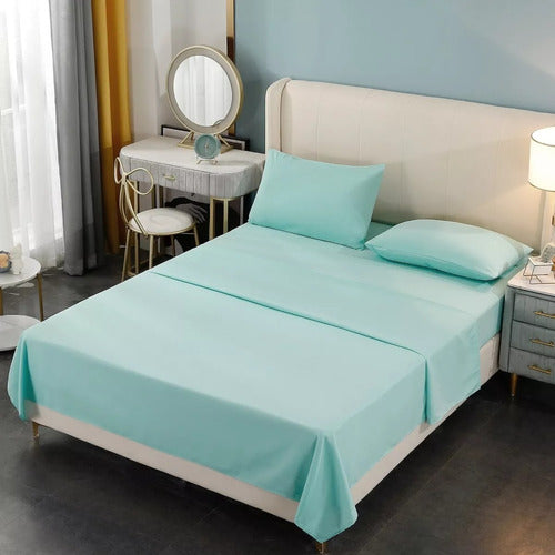 Barcelona 2 1/2 Bed Sheet Set Solid Colors Deal 16