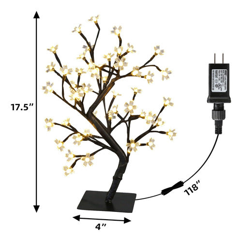 Peiduo Cherry Blossom Tree with 48 Warm White Lights – 17.5 Inches 5