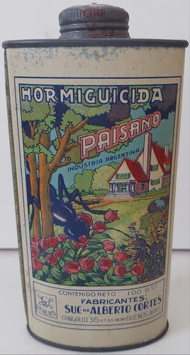 Hermosa Lata Llena De Hormiguicida Paisano. Ind. Arg. 0