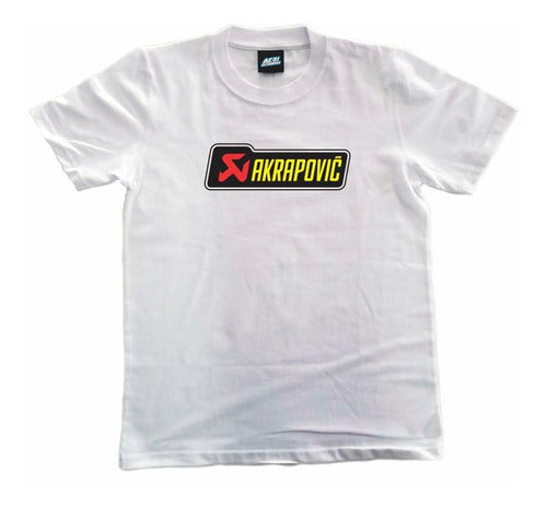 AC Estampas Printed T-Shirt Motorcycle 117 - 100% Cotton - Akrapovich 2