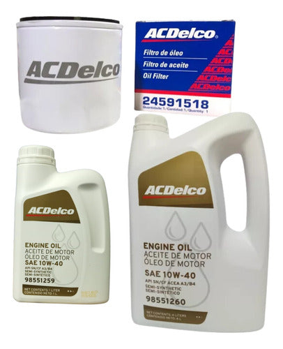 Filtro Aceite Chevrolet Astra Nafta + Aceite Semisint Acdelc 0