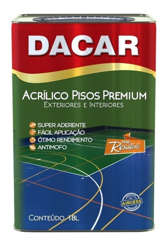 Pintura Para Pisos Dacar Premium Latex Acrílico 18l 0