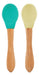 Minikoioi Scoops Aqua Green/ Mellow Yellow Silicone Spoons 0